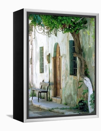 House in the village Vessa on Chios, Greece-Rainer Hackenberg-Framed Premier Image Canvas