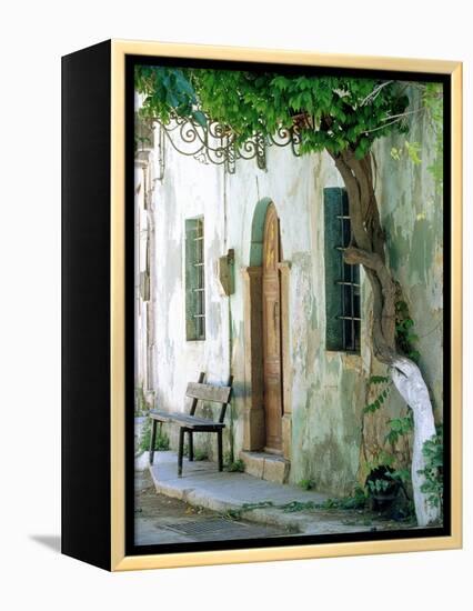 House in the village Vessa on Chios, Greece-Rainer Hackenberg-Framed Premier Image Canvas