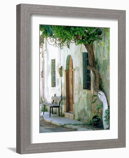 House in the village Vessa on Chios, Greece-Rainer Hackenberg-Framed Photographic Print