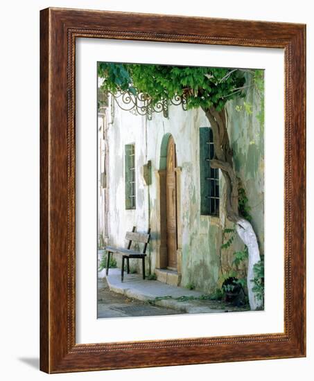 House in the village Vessa on Chios, Greece-Rainer Hackenberg-Framed Photographic Print