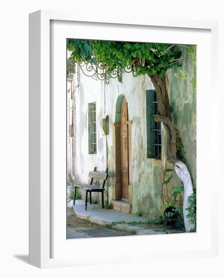 House in the village Vessa on Chios, Greece-Rainer Hackenberg-Framed Photographic Print