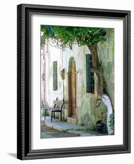 House in the village Vessa on Chios, Greece-Rainer Hackenberg-Framed Photographic Print