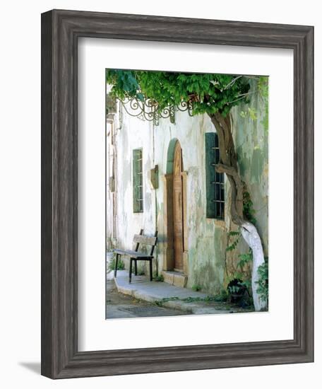 House in the village Vessa on Chios, Greece-Rainer Hackenberg-Framed Photographic Print