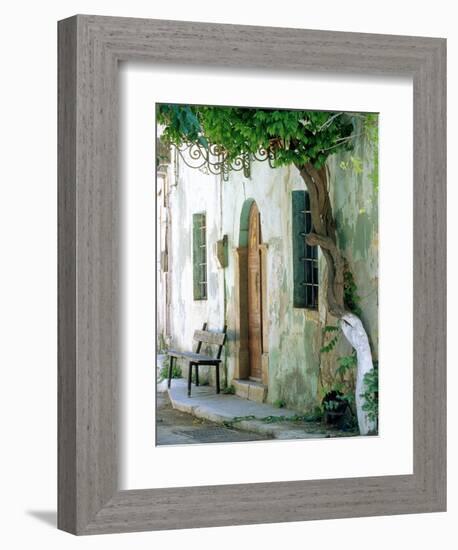 House in the village Vessa on Chios, Greece-Rainer Hackenberg-Framed Photographic Print