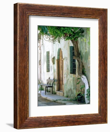 House in the village Vessa on Chios, Greece-Rainer Hackenberg-Framed Photographic Print