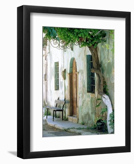 House in the village Vessa on Chios, Greece-Rainer Hackenberg-Framed Photographic Print