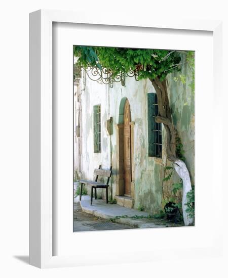 House in the village Vessa on Chios, Greece-Rainer Hackenberg-Framed Photographic Print