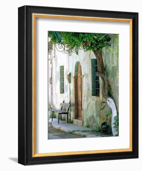 House in the village Vessa on Chios, Greece-Rainer Hackenberg-Framed Photographic Print