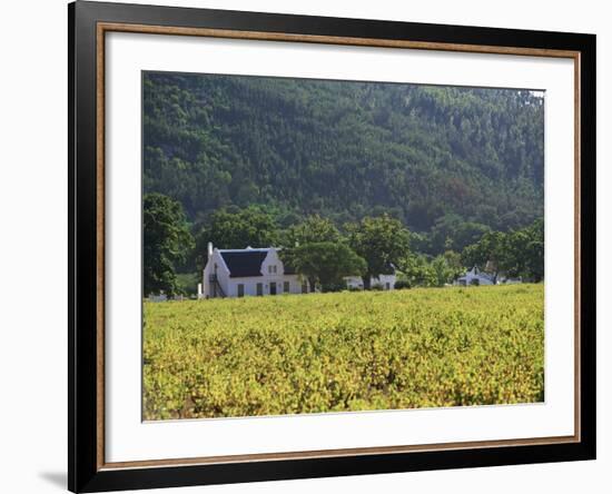 House in the Wine Growing Area of Franschhoek, Cape Province, South Africa, Africa-Yadid Levy-Framed Photographic Print