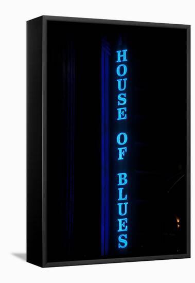 House of Blues Neon Sign, Chicago, Illinois-null-Framed Premier Image Canvas