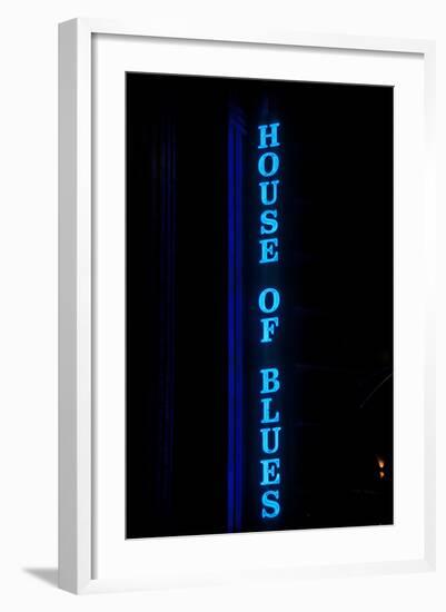 House of Blues Neon Sign, Chicago, Illinois-null-Framed Photographic Print