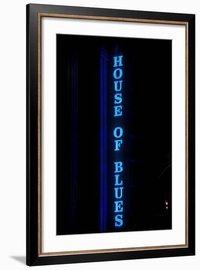 House of Blues Neon Sign, Chicago, Illinois-null-Framed Photographic Print