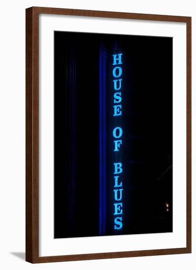 House of Blues Neon Sign, Chicago, Illinois-null-Framed Photographic Print