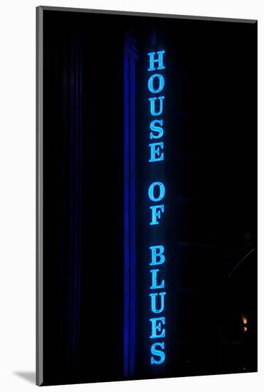 House of Blues Neon Sign, Chicago, Illinois-null-Mounted Photographic Print