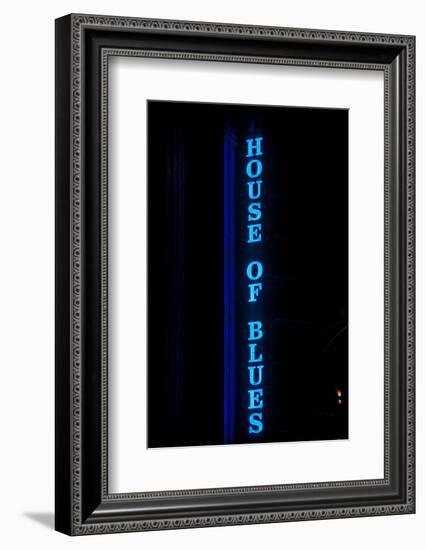 House of Blues Neon Sign, Chicago, Illinois-null-Framed Photographic Print