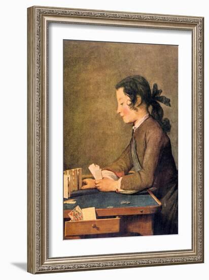 House of Cards-Jean-Baptiste Simeon Chardin-Framed Art Print