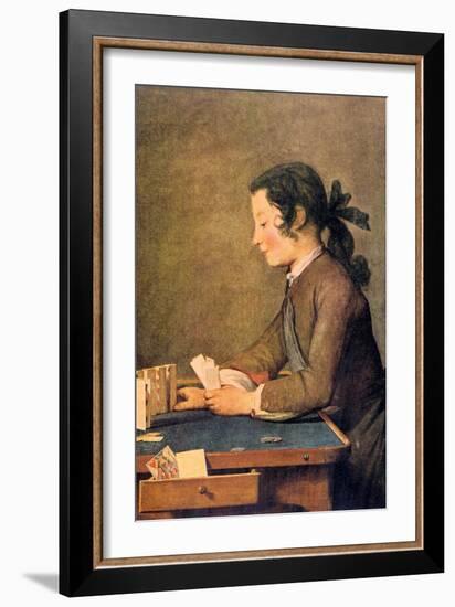 House of Cards-Jean-Baptiste Simeon Chardin-Framed Art Print