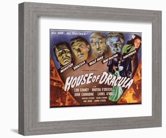 House of Dracula, 1945-null-Framed Premium Giclee Print