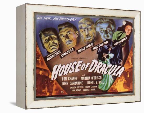 House of Dracula, 1945-null-Framed Stretched Canvas