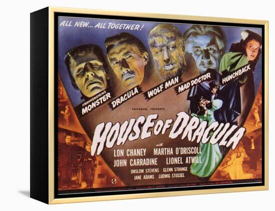 House of Dracula, 1945-null-Framed Stretched Canvas