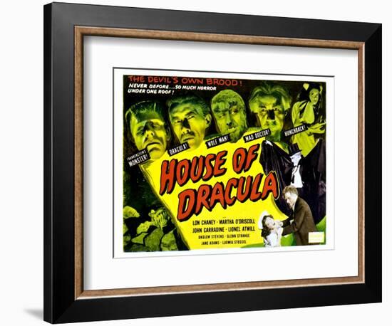 House of Dracula, 1945-null-Framed Premium Giclee Print