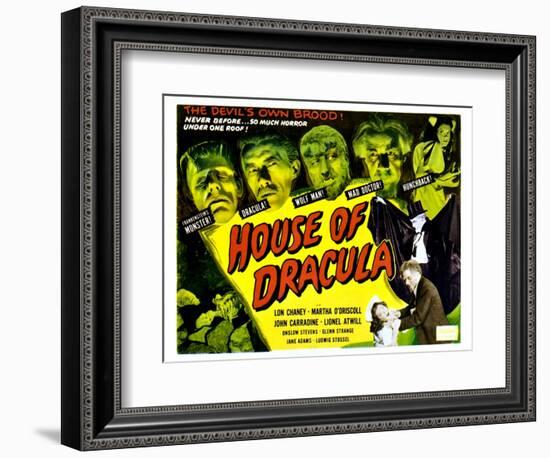 House of Dracula, 1945-null-Framed Premium Giclee Print