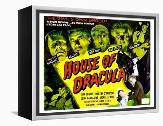 House of Dracula, 1945-null-Framed Stretched Canvas