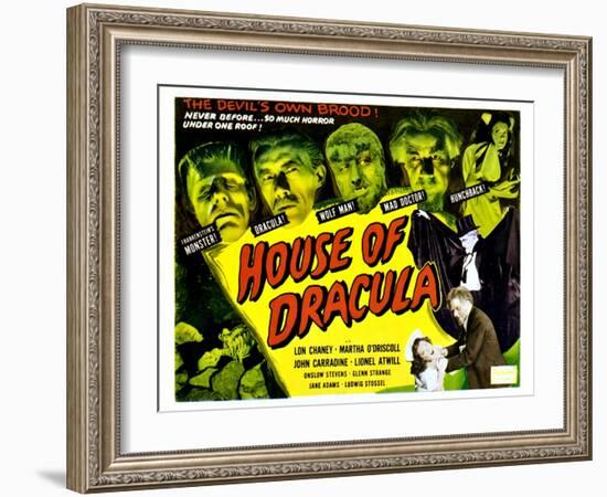 House of Dracula, 1945-null-Framed Art Print