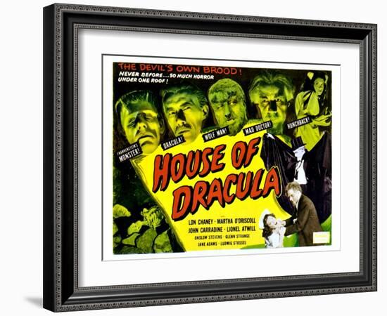 House of Dracula, 1945-null-Framed Art Print