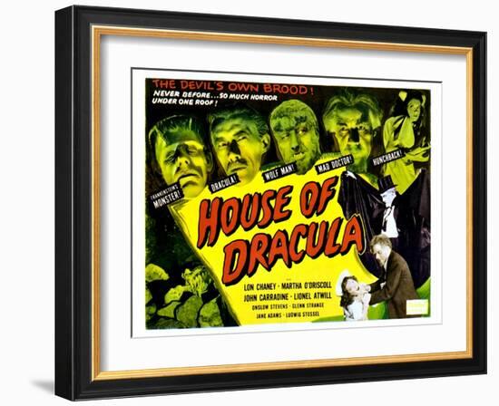 House of Dracula, 1945-null-Framed Art Print