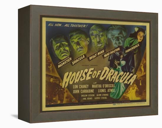 House of Dracula, 1945-null-Framed Stretched Canvas