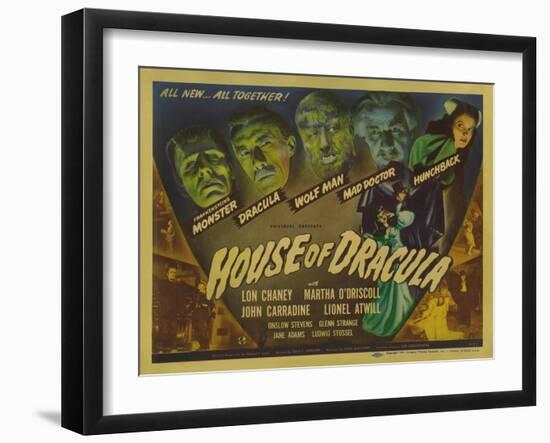 House of Dracula, 1945-null-Framed Art Print