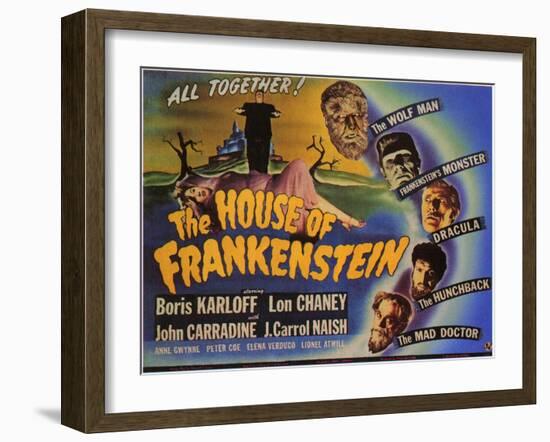 House of Frankenstein, 1944-null-Framed Art Print