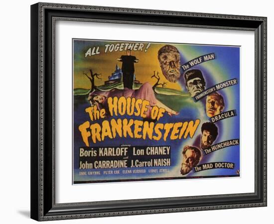 House of Frankenstein, 1944-null-Framed Art Print