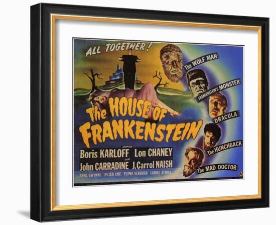 House of Frankenstein, 1944-null-Framed Art Print