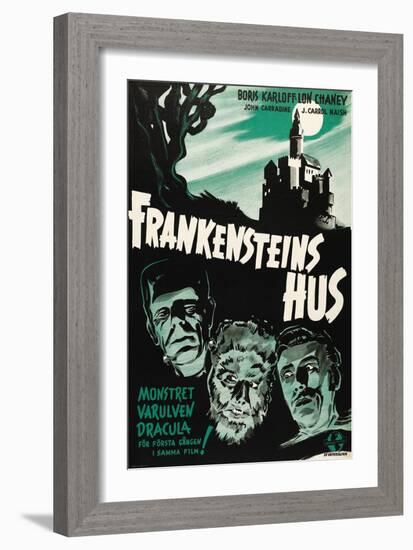 House of Frankenstein, (aka Frankenstein's Hus), 1944-null-Framed Art Print