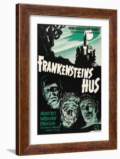 House of Frankenstein, (aka Frankenstein's Hus), 1944-null-Framed Art Print