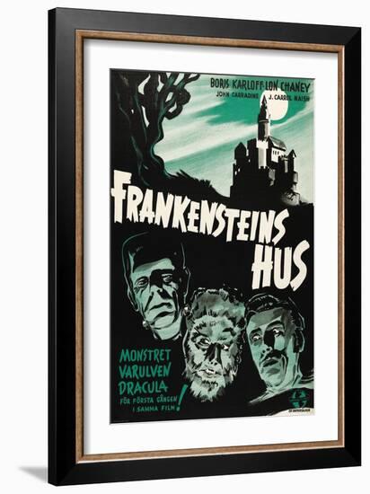 House of Frankenstein, (aka Frankenstein's Hus), 1944-null-Framed Art Print