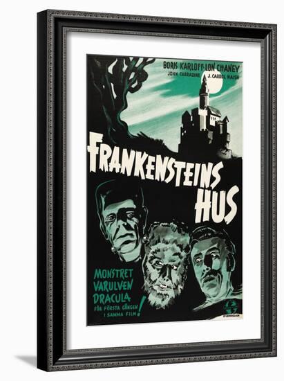 House of Frankenstein, (aka Frankenstein's Hus), 1944-null-Framed Art Print