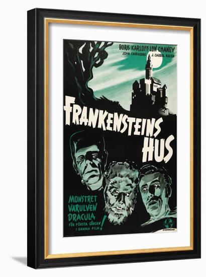 House of Frankenstein, (aka Frankenstein's Hus), 1944-null-Framed Art Print