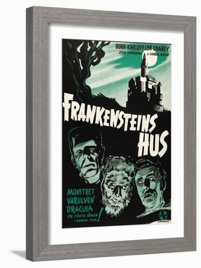 House of Frankenstein, (aka Frankenstein's Hus), 1944-null-Framed Premium Giclee Print