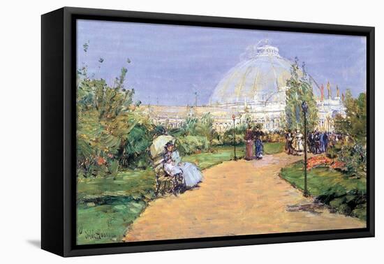 House of Gardens, World's Columbian Exposition, Chicago-Childe Hassam-Framed Stretched Canvas