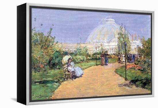 House of Gardens, World's Columbian Exposition, Chicago-Childe Hassam-Framed Stretched Canvas