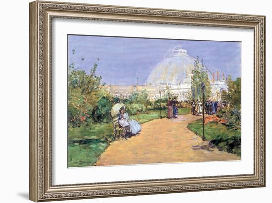 House of Gardens, World's Columbian Exposition, Chicago-Childe Hassam-Framed Art Print