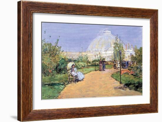 House of Gardens, World's Columbian Exposition, Chicago-Childe Hassam-Framed Art Print