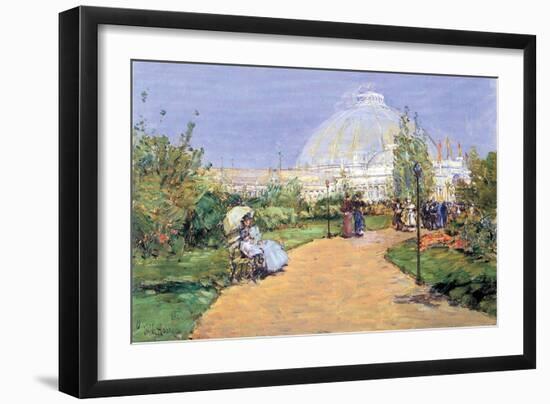 House of Gardens, World's Columbian Exposition, Chicago-Childe Hassam-Framed Art Print