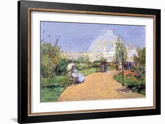 House of Gardens, World's Columbian Exposition, Chicago-Childe Hassam-Framed Art Print