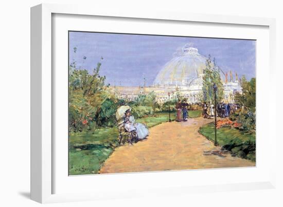 House of Gardens, World's Columbian Exposition, Chicago-Childe Hassam-Framed Art Print