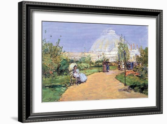 House of Gardens, World's Columbian Exposition, Chicago-Childe Hassam-Framed Art Print