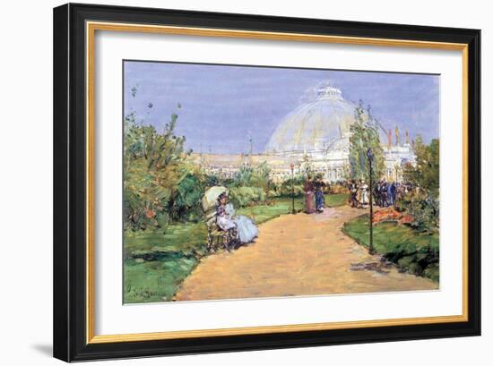 House of Gardens, World's Columbian Exposition, Chicago-Childe Hassam-Framed Art Print